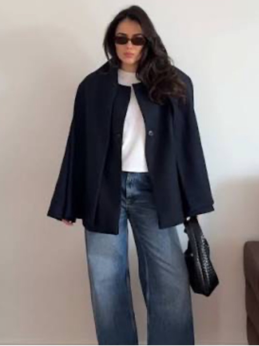 Zara nwot navy Scarf Collar Coat - Picture 2 of 4